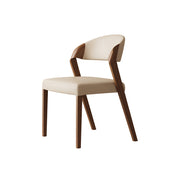 LIVARA DC1125 Faux Leather Fabric Dining Chair Ash Wood Frame