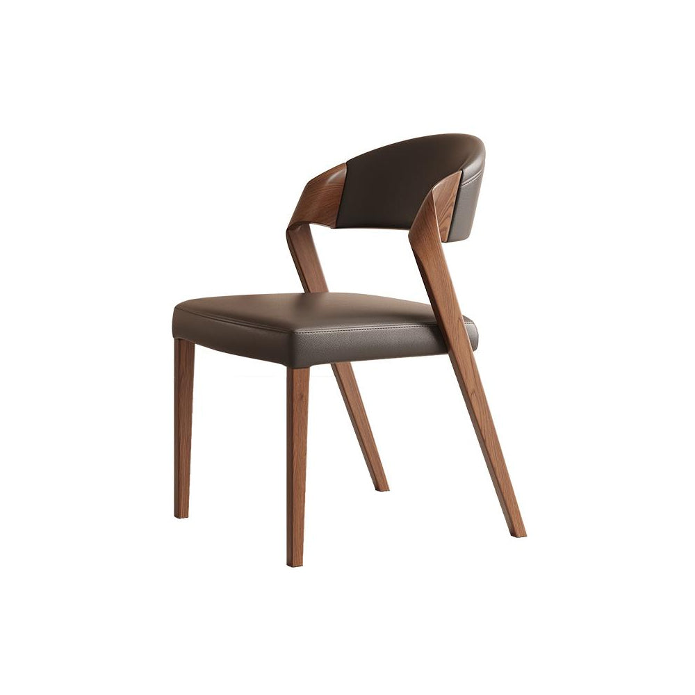 LIVARA DC1125 Faux Leather Fabric Dining Chair Ash Wood Frame