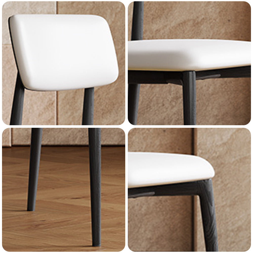 LIVARA DC1128 PU Leather Fabric Dining Chair Ash Wood Frame