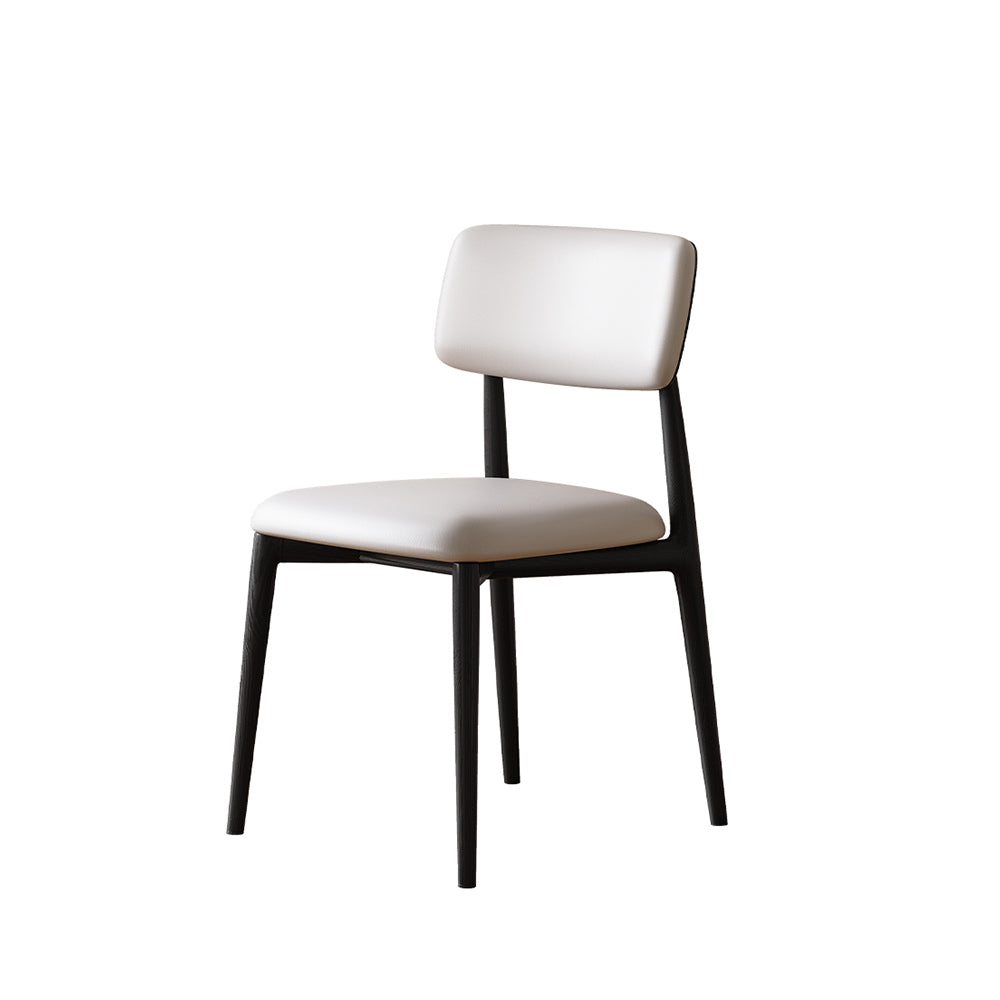 LIVARA DC1128 PU Leather Fabric Dining Chair Ash Wood Frame