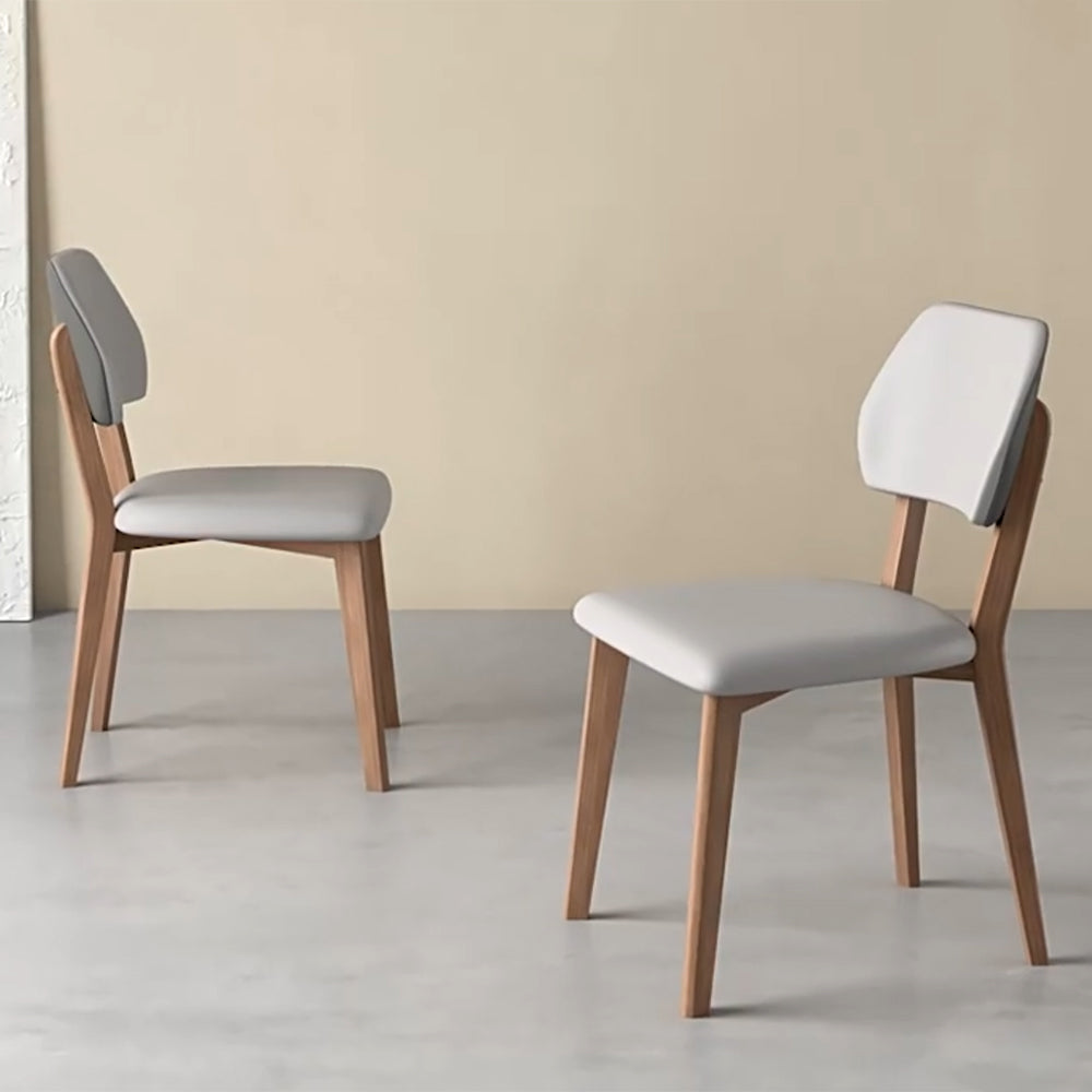 LIVARA DC1129 PU Leather Fabric Dining Chair Rubber Wood Frame