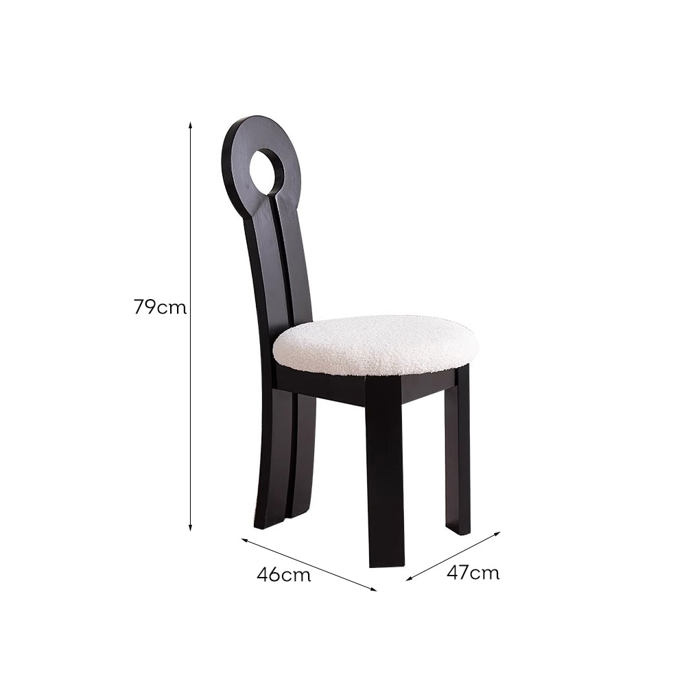 LIVARA DC1130 Velvet Fabric Dining Chair Ash Wood Frame