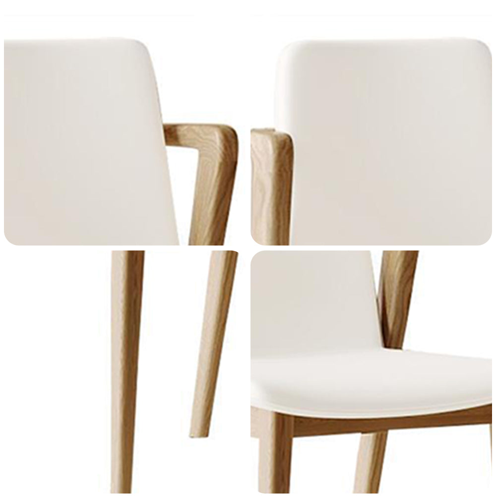 LIVARA DC1131 Synthetic Leather Fabric Dining Chair Ash Wood Frame