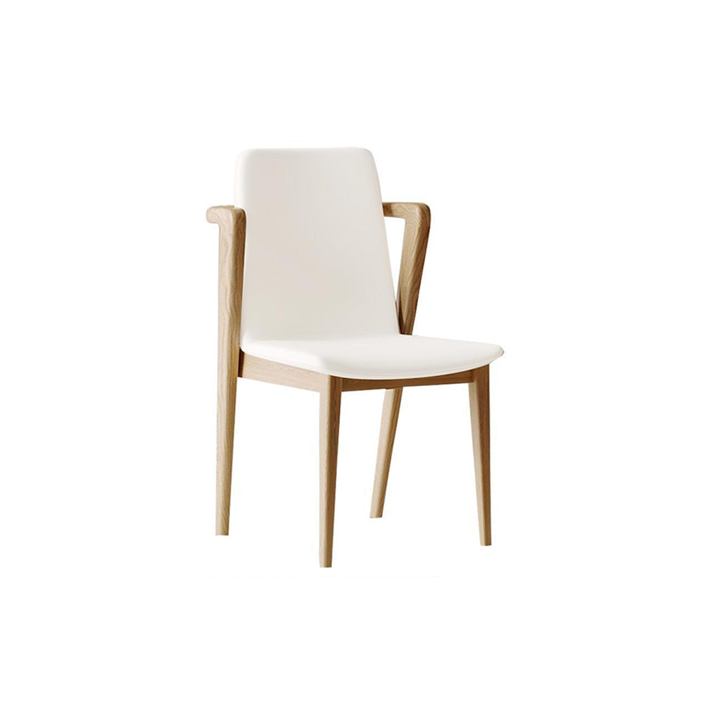 LIVARA DC1131 Synthetic Leather Fabric Dining Chair Ash Wood Frame