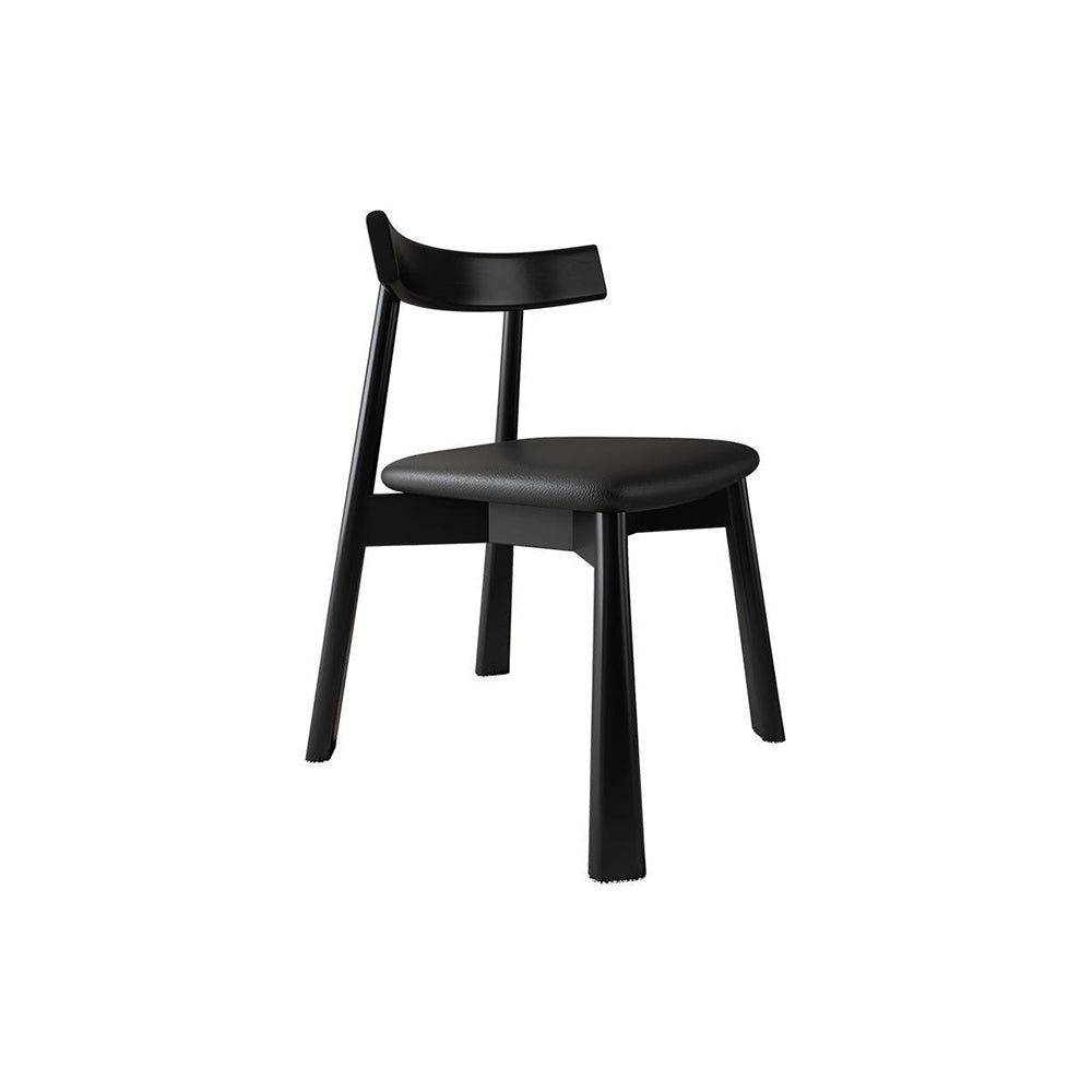 LIVARA DC1133 Cat Scratch-resistant Leather Dining Chair Ash Wood Frame