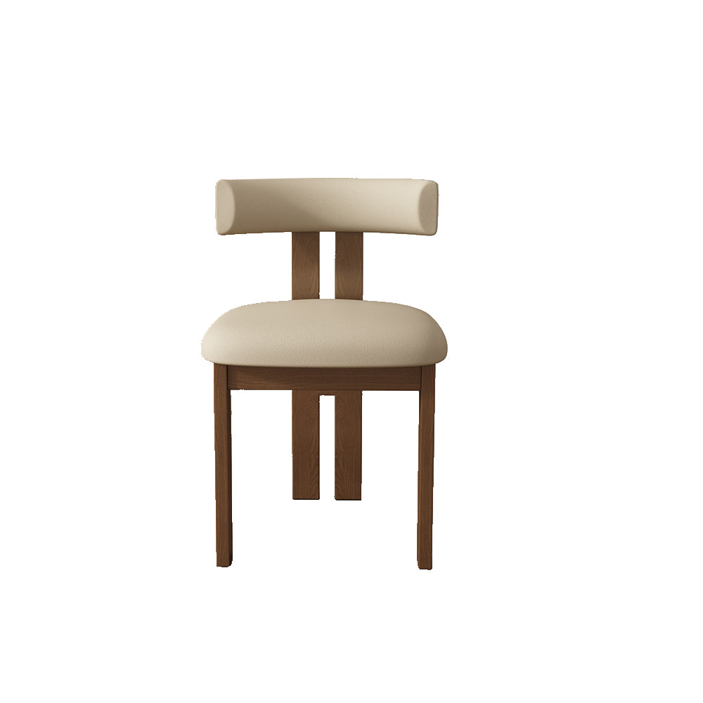 LIVARA DC1134 Faux Leather Fabric Dining Chair Ash Wood Frame