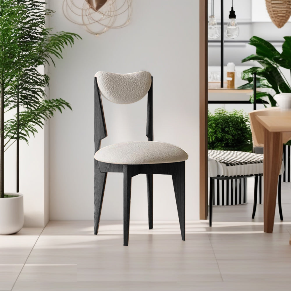 LIVARA DC1135 Ash Wood Dining Chair Modern Casual Style