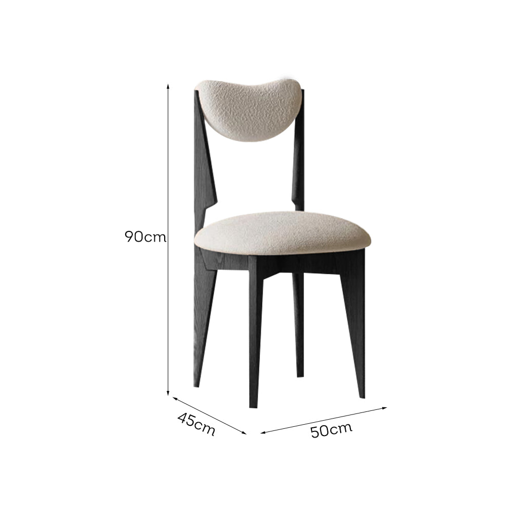 LIVARA DC1135 Ash Wood Dining Chair Modern Casual Style