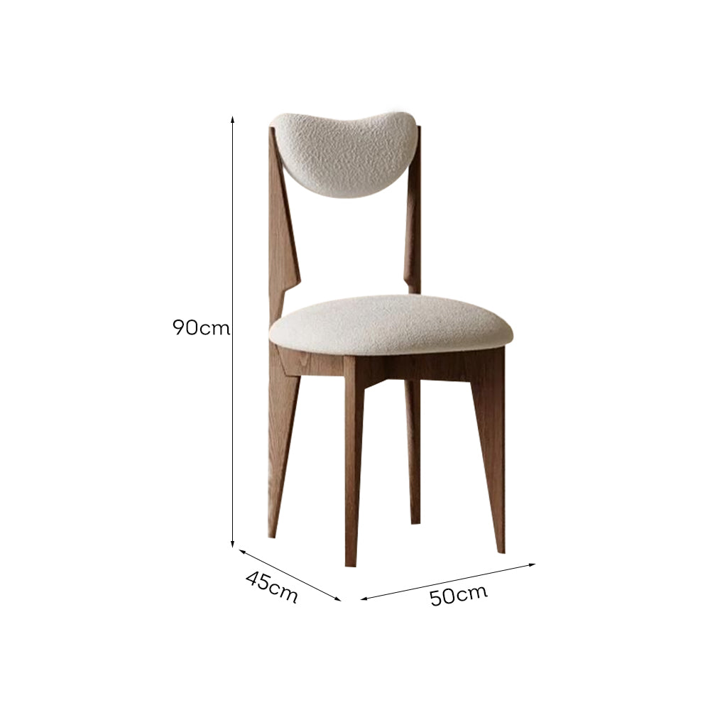 LIVARA DC1135 Ash Wood Dining Chair Modern Casual Style
