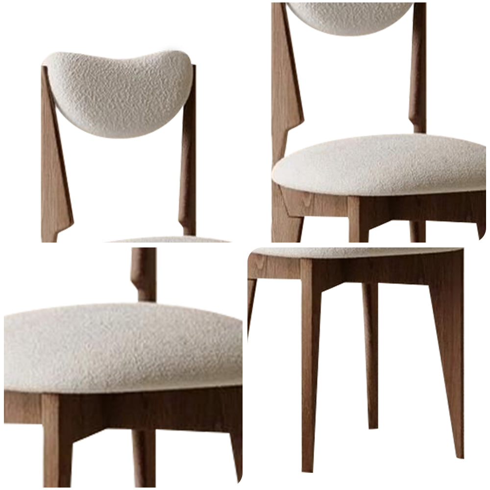 LIVARA DC1135 Ash Wood Dining Chair Modern Casual Style