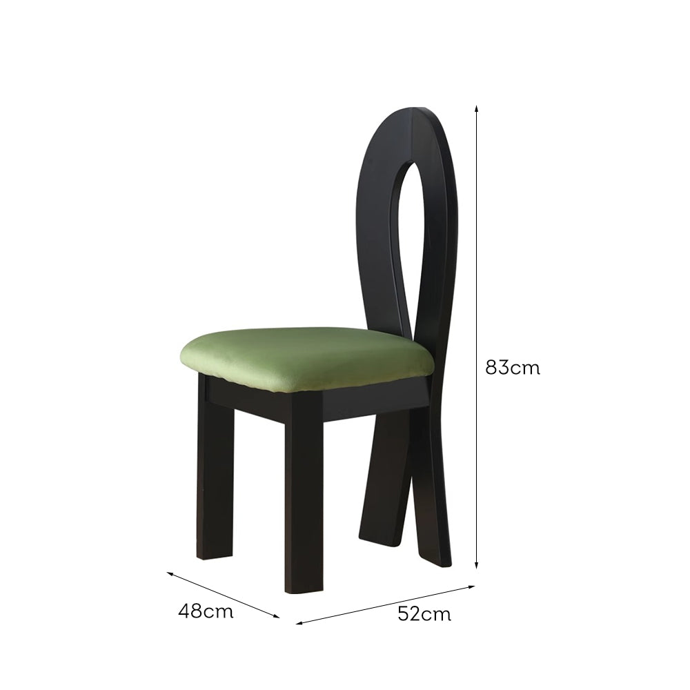 LIVARA DC1136 French Vintage Style Dining Chair Rubber Wood Frame