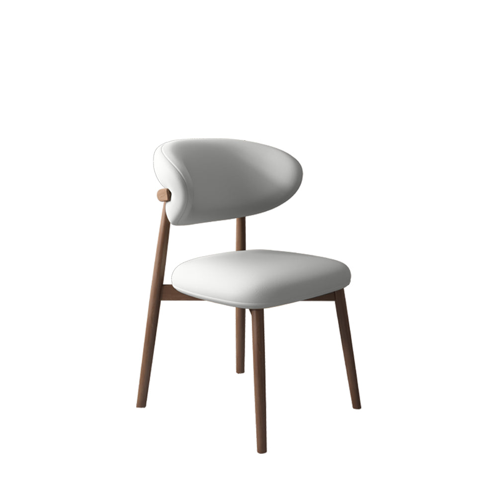 LIVARA DC1138 Faux Leather Fabric Dining Chair Solid Wood Frame