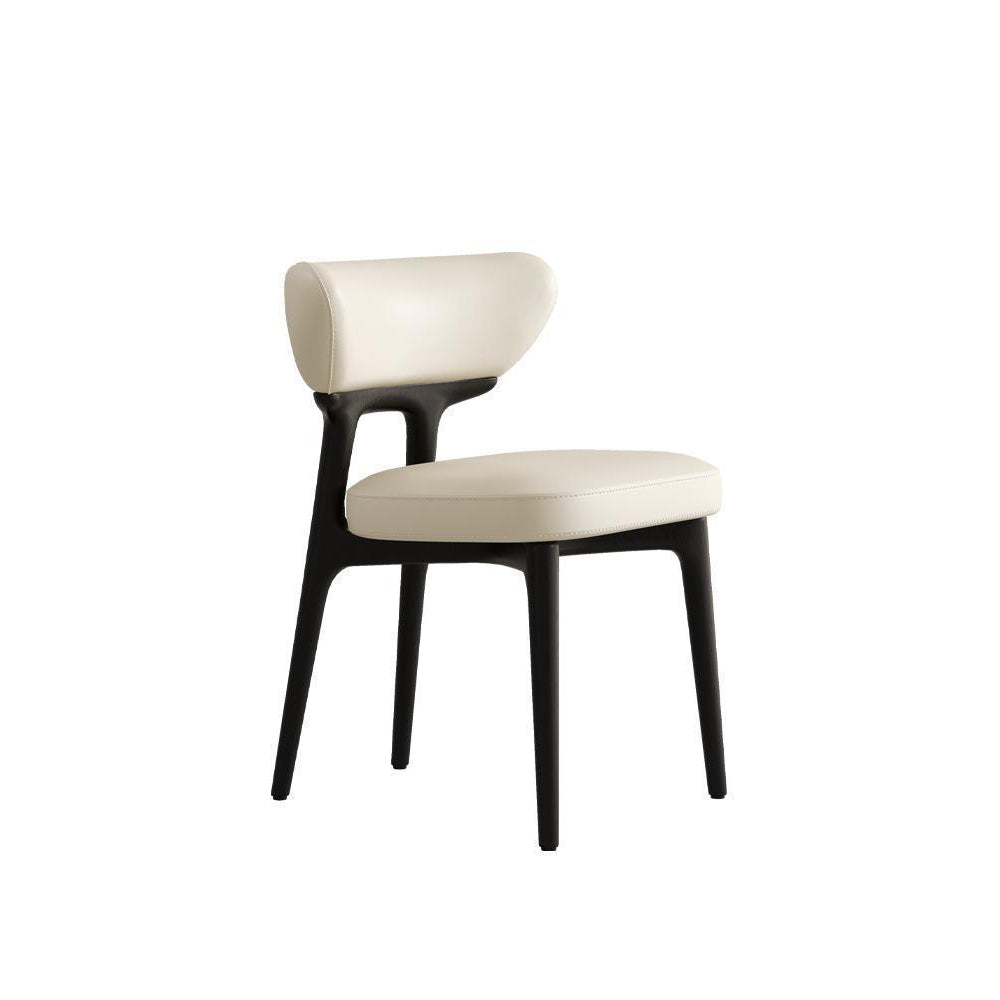 LIVARA DC1140 Faux Leather Fabric Dining Chair Solid Wood Frame