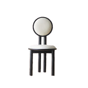 LIVARA DC1142 Faux Leather Fabric Dining Chair Rubber Wood Frame