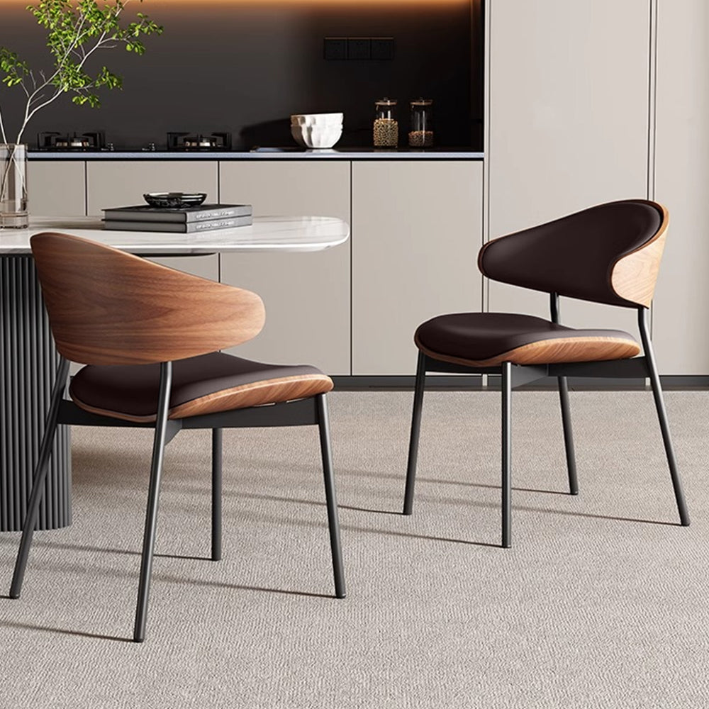 LIVARA DC1144 Italian Minimalist Style Dining Chair Carbon Steel Legs