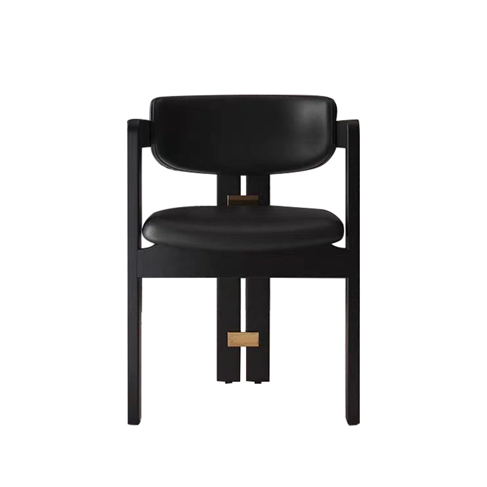 LIVARA DC1145 Faux Leather Fabric Dining Chair Solid Wood Frame