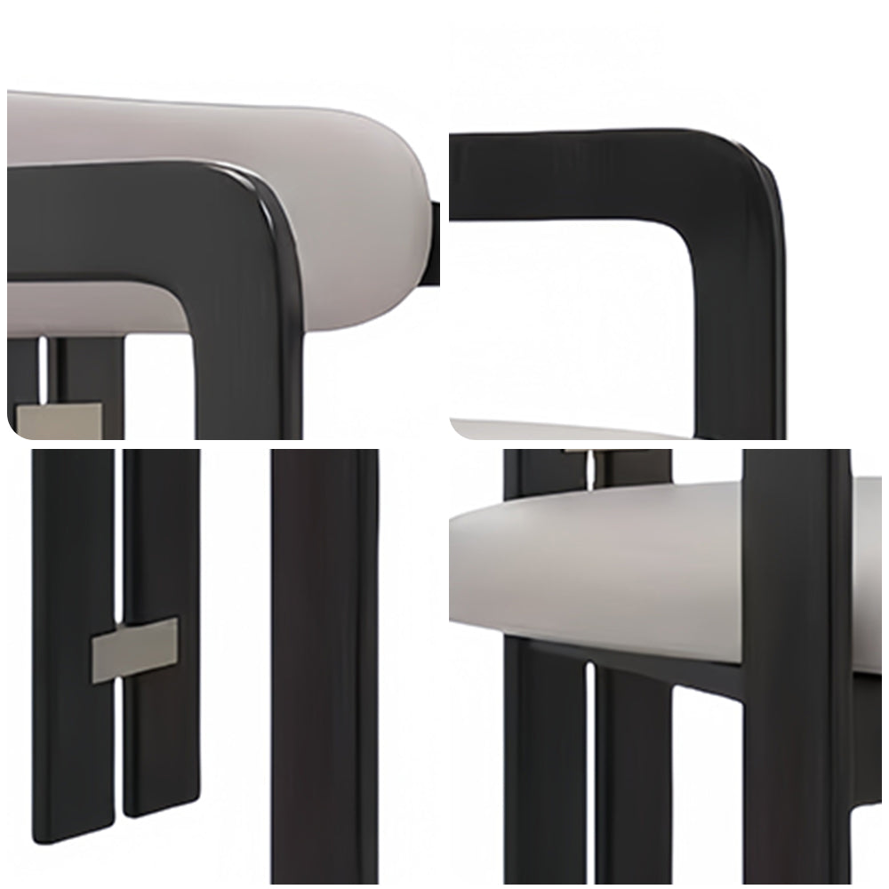 LIVARA DC1145 Faux Leather Fabric Dining Chair Solid Wood Frame