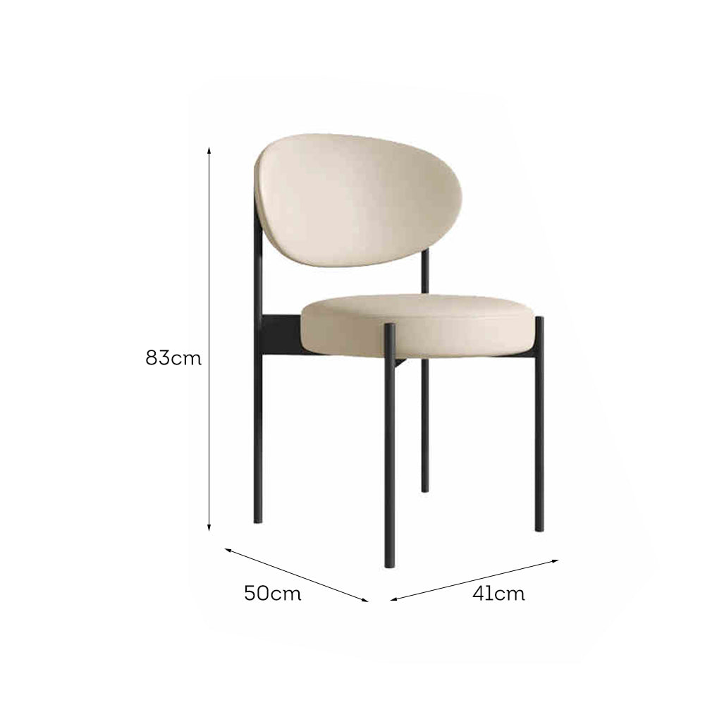 LIVARA DC1147 Velvet Fabric Dining Chair Carbon Steel Legs