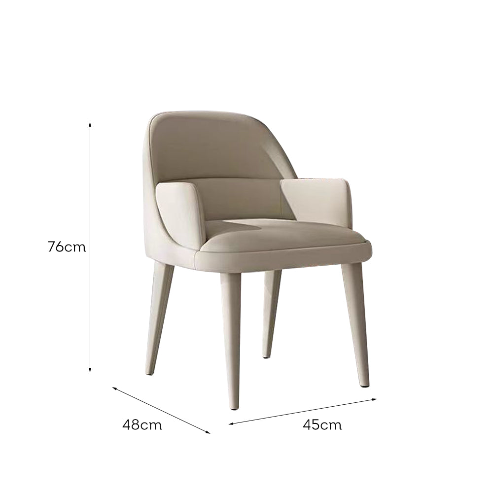 LIVARA DC1151 Matte Fabric Dining Chair Solid Wood Frame