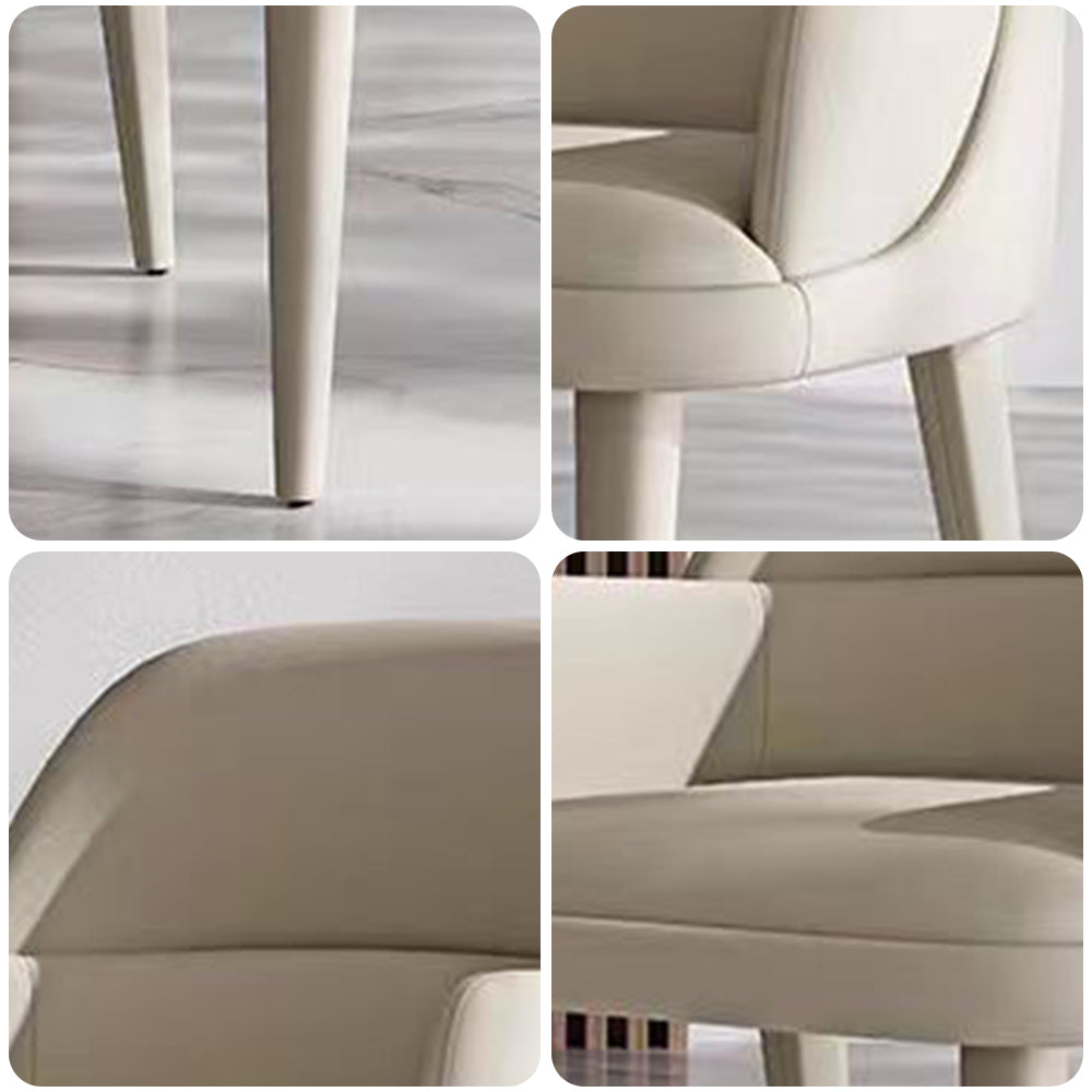 LIVARA DC1151 Matte Fabric Dining Chair Solid Wood Frame