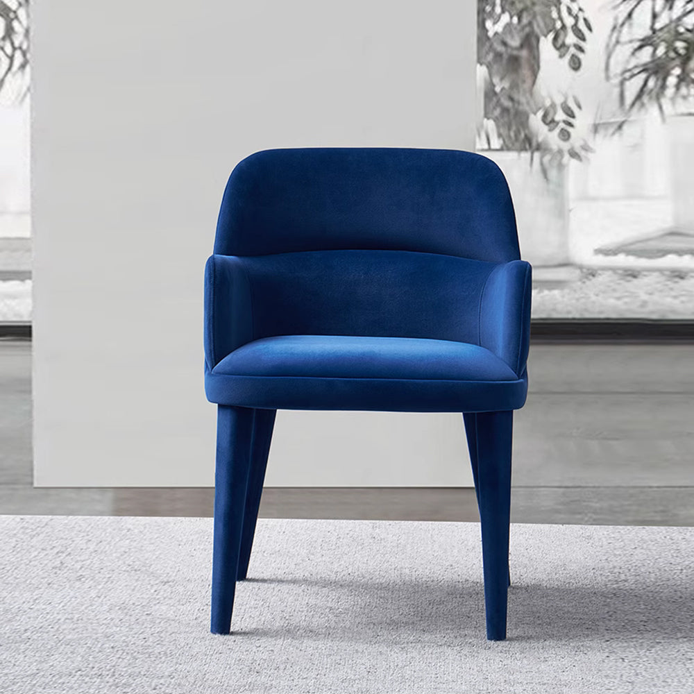 LIVARA DC1151 Matte Fabric Dining Chair Solid Wood Frame