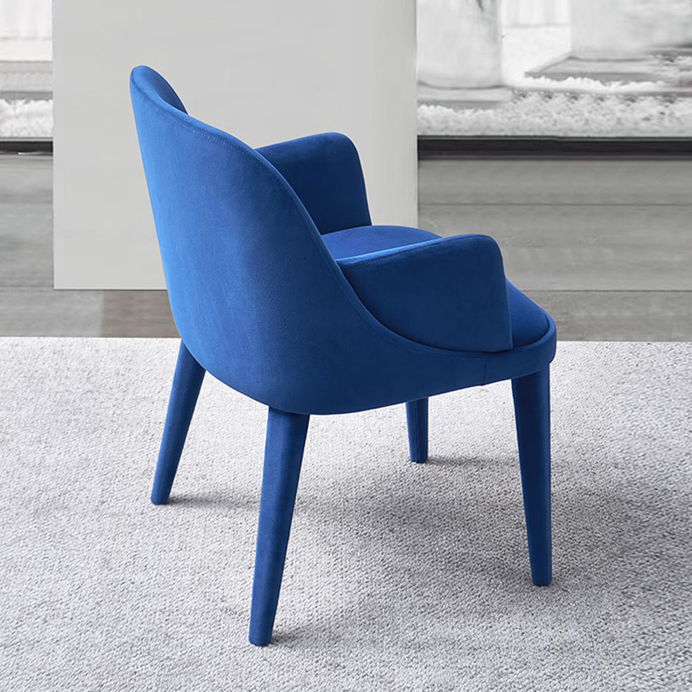 LIVARA DC1151 Matte Fabric Dining Chair Solid Wood Frame