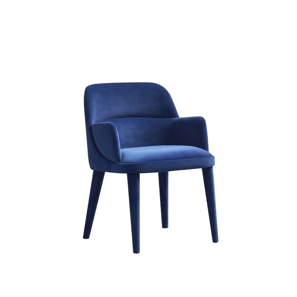 LIVARA DC1151 Matte Fabric Dining Chair Solid Wood Frame