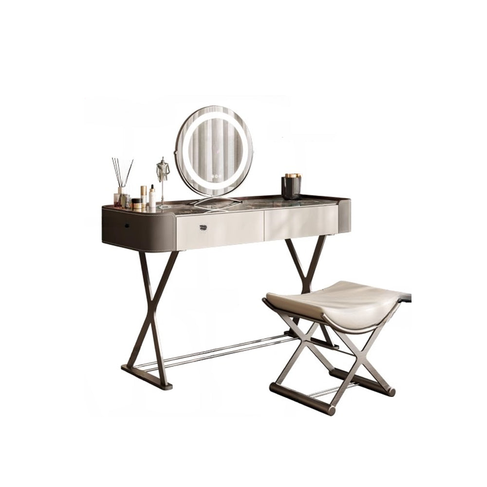 LUXORA DR1028 80-120cm Rock Countertop Lacquered Cabinet Dressing Table