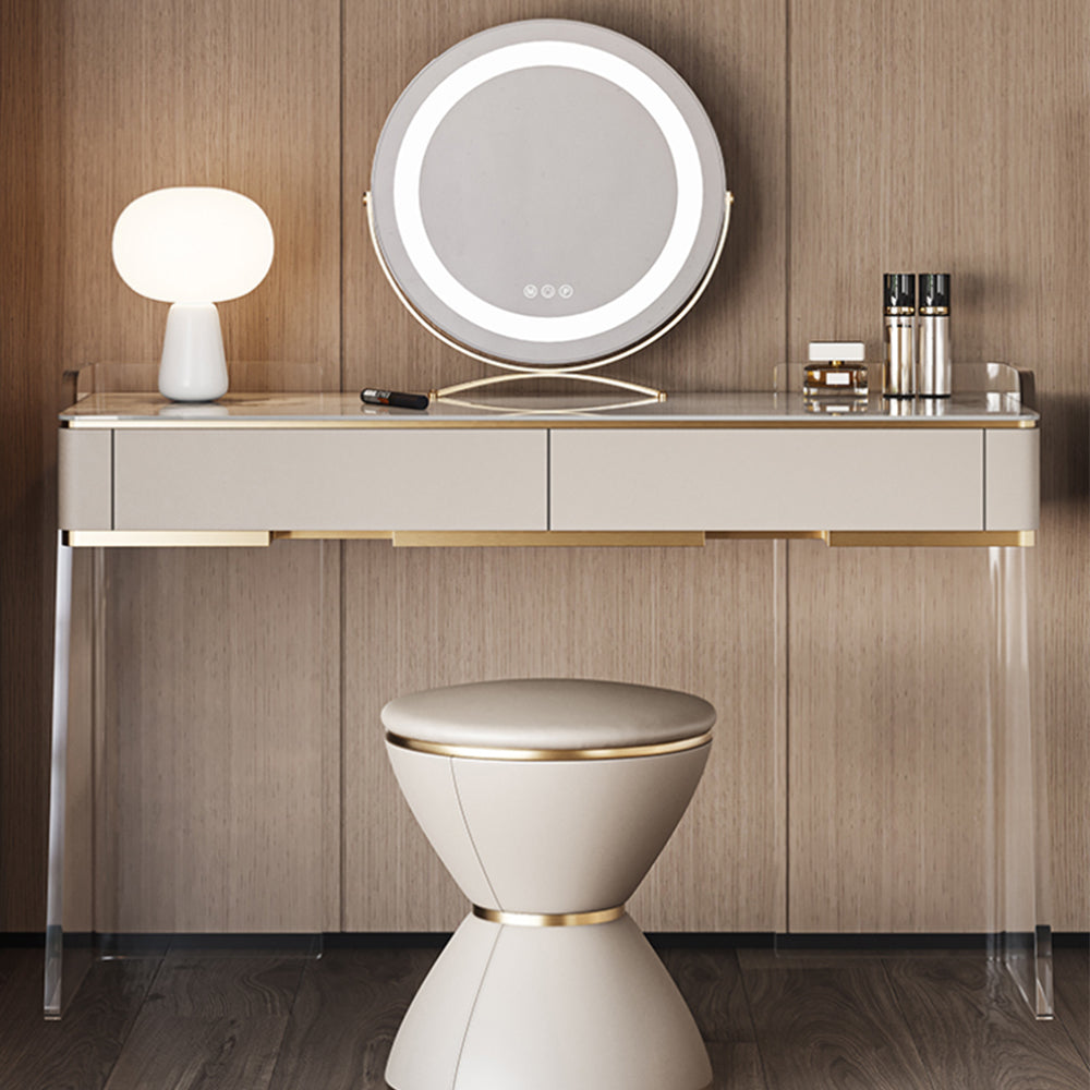 LUXORA DR1040 80-120cm Rock Countertop Solid Wood Cabinet Dressing Table