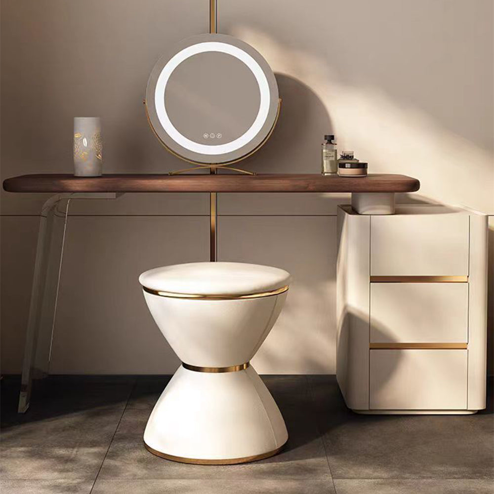 LUXORA DR1041 80-120cm Acrylic Support Solid Wood Cabinet Dressing Table