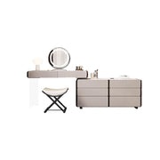 LUXORA DR1042 80-120cm Acrylic Support Solid Wood Cabinet Dressing Table