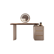 LUXORA DR1043 Acrylic Support Solid Wood Cabinet Dressing Table