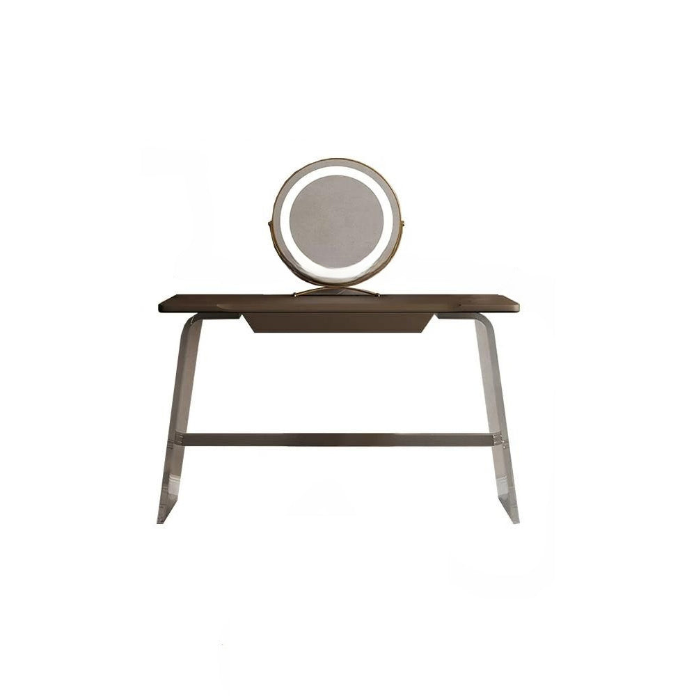 LUXORA DR1054 80-120cm Acrylic Support Solid Wood Cabinet Dressing Table With LED Mirror