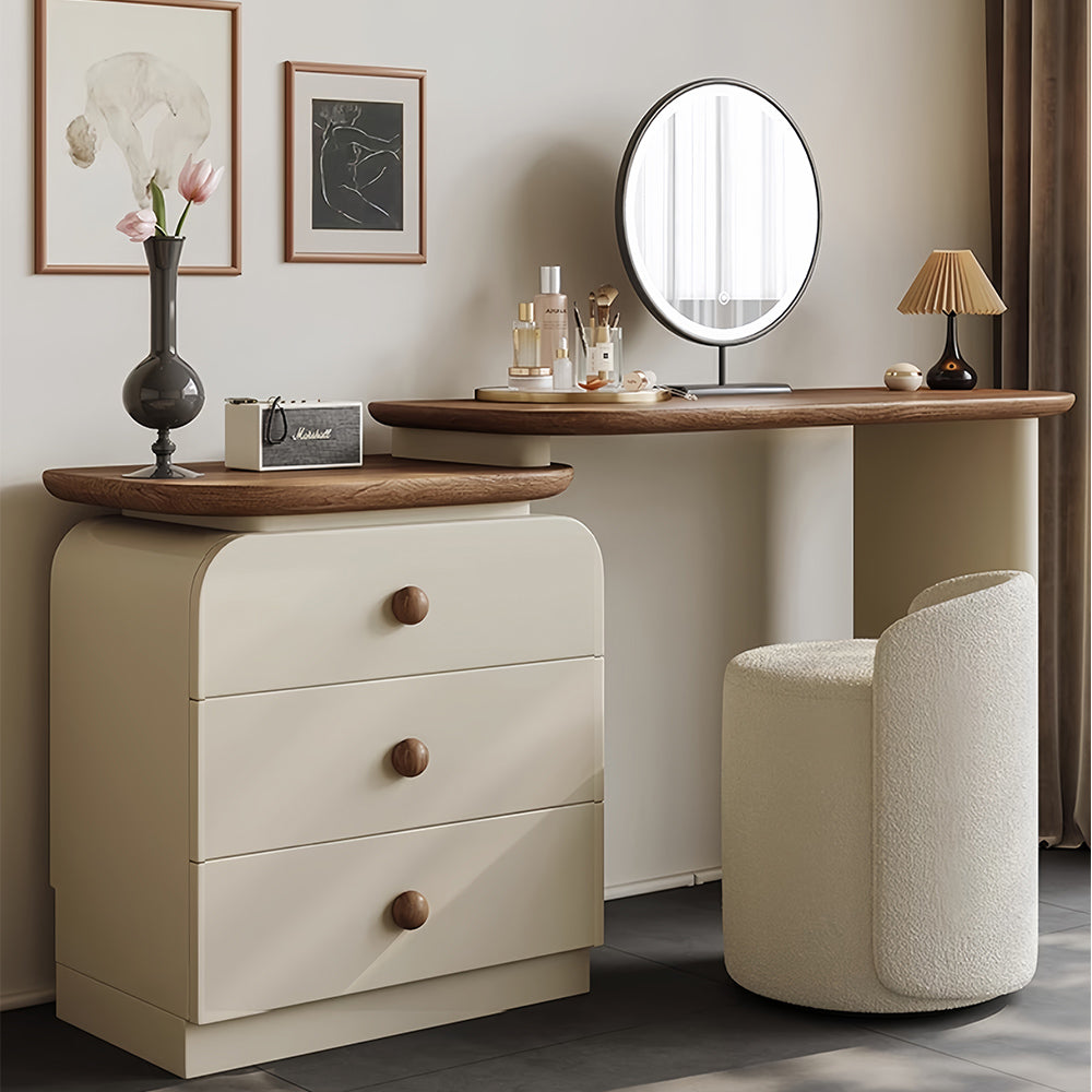LIVARA DR1105 100-120cm Expandable Pine Frame Solid Wood Dressing Table