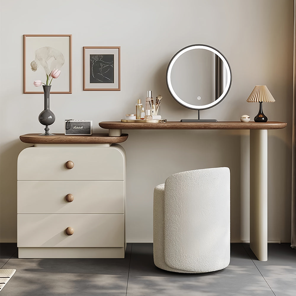 LIVARA DR1105 100-120cm Expandable Pine Frame Solid Wood Dressing Table