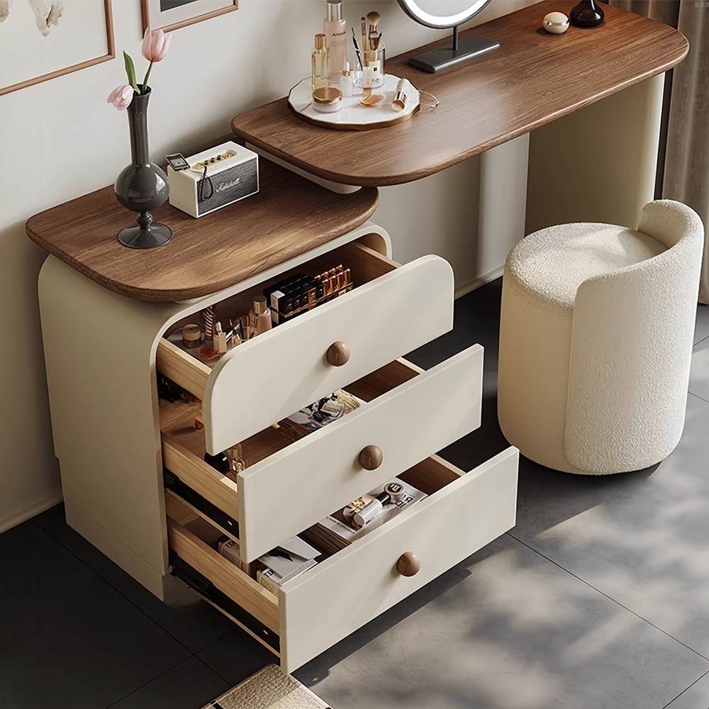 LIVARA DR1105 100-120cm Expandable Pine Frame Solid Wood Dressing Table