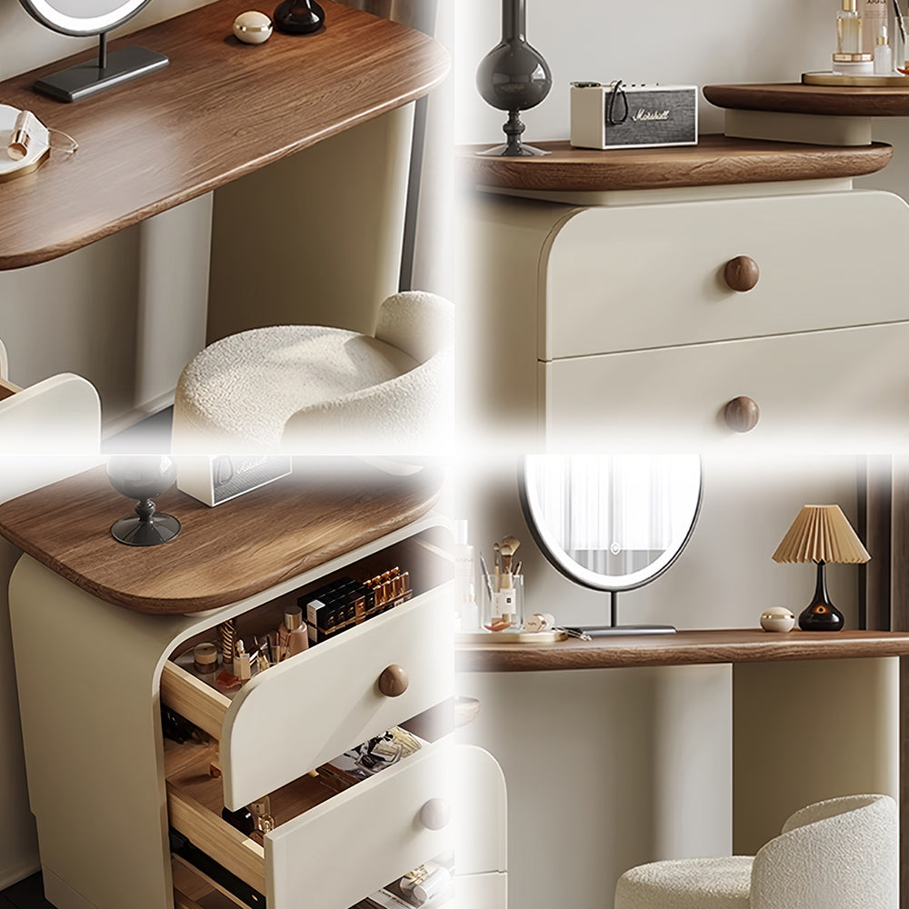 LIVARA DR1105 100-120cm Expandable Pine Frame Solid Wood Dressing Table