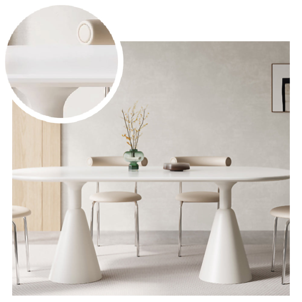 LIVARA DT1001 Minimalist Style 140-160-180cm Sintered Stone Dining Table and Chairs