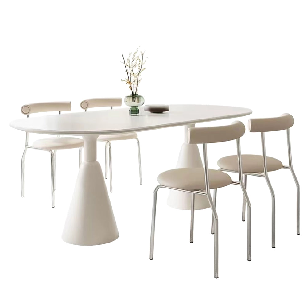 LIVARA DT1001 Minimalist Style 140-160-180cm Sintered Stone Dining Table and Chairs