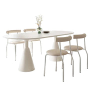 LIVARA DT1001 Minimalist Style 140-160-180cm Sintered Stone Dining Table and Chairs