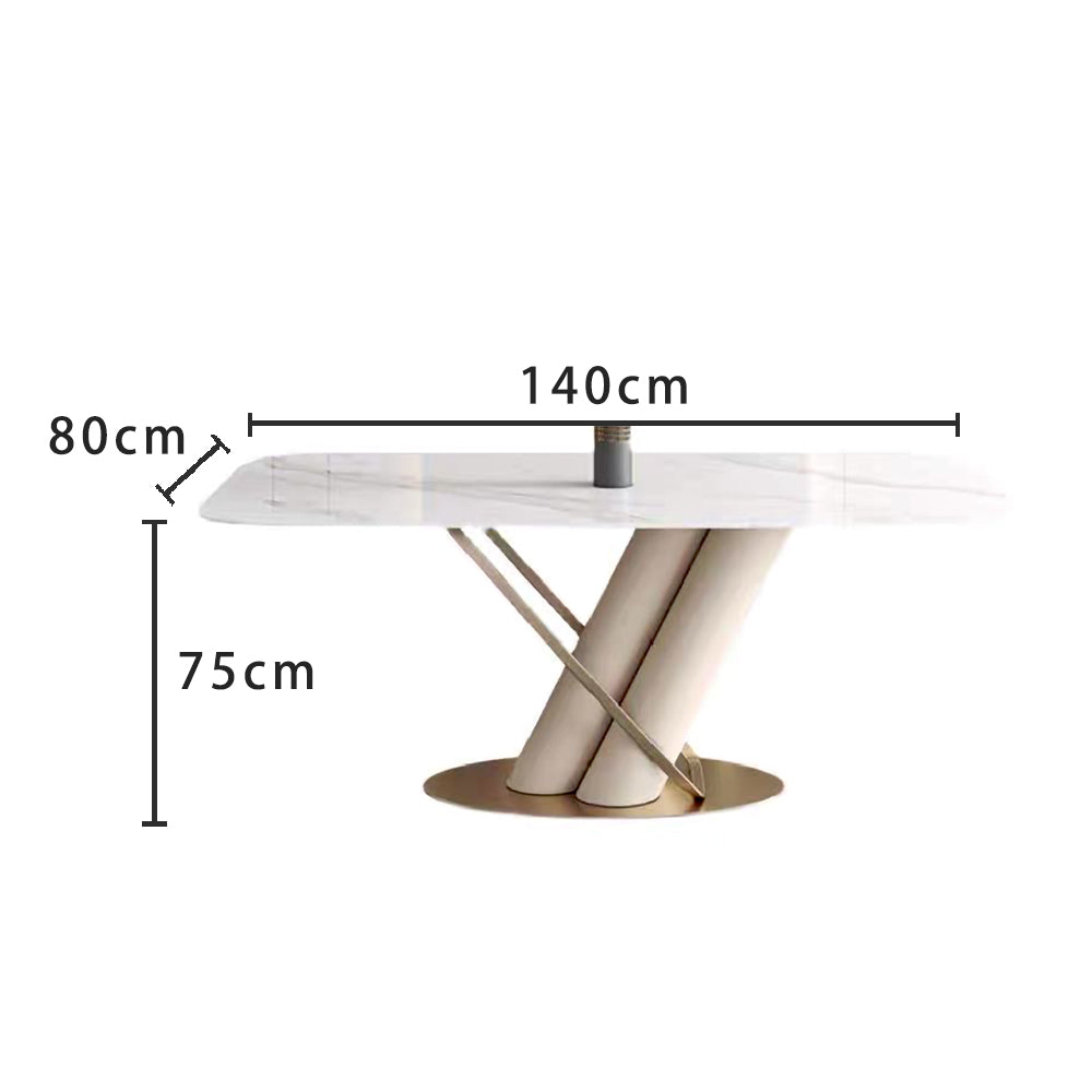 LUXORA DT1008 Light Luxury Style 140-160-180cm Sintered Stone Dining Table