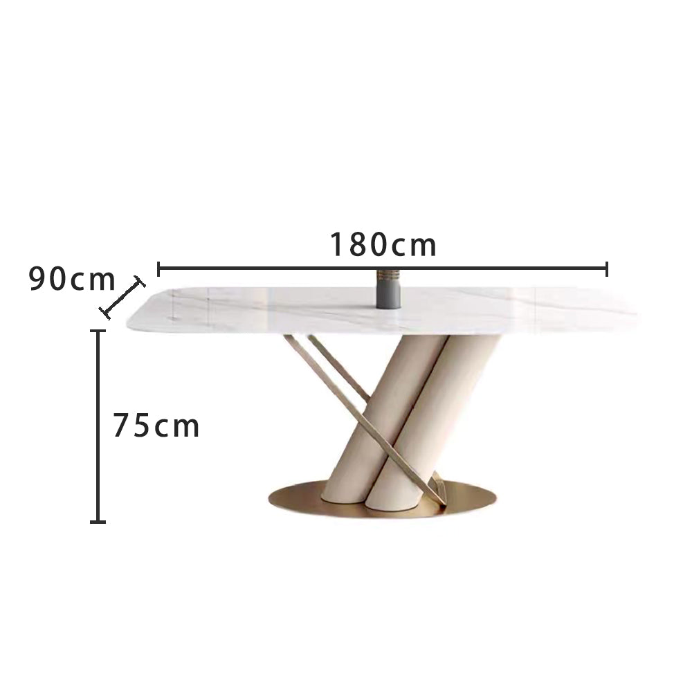 LUXORA DT1008 Light Luxury Style 140-160-180cm Sintered Stone Dining Table
