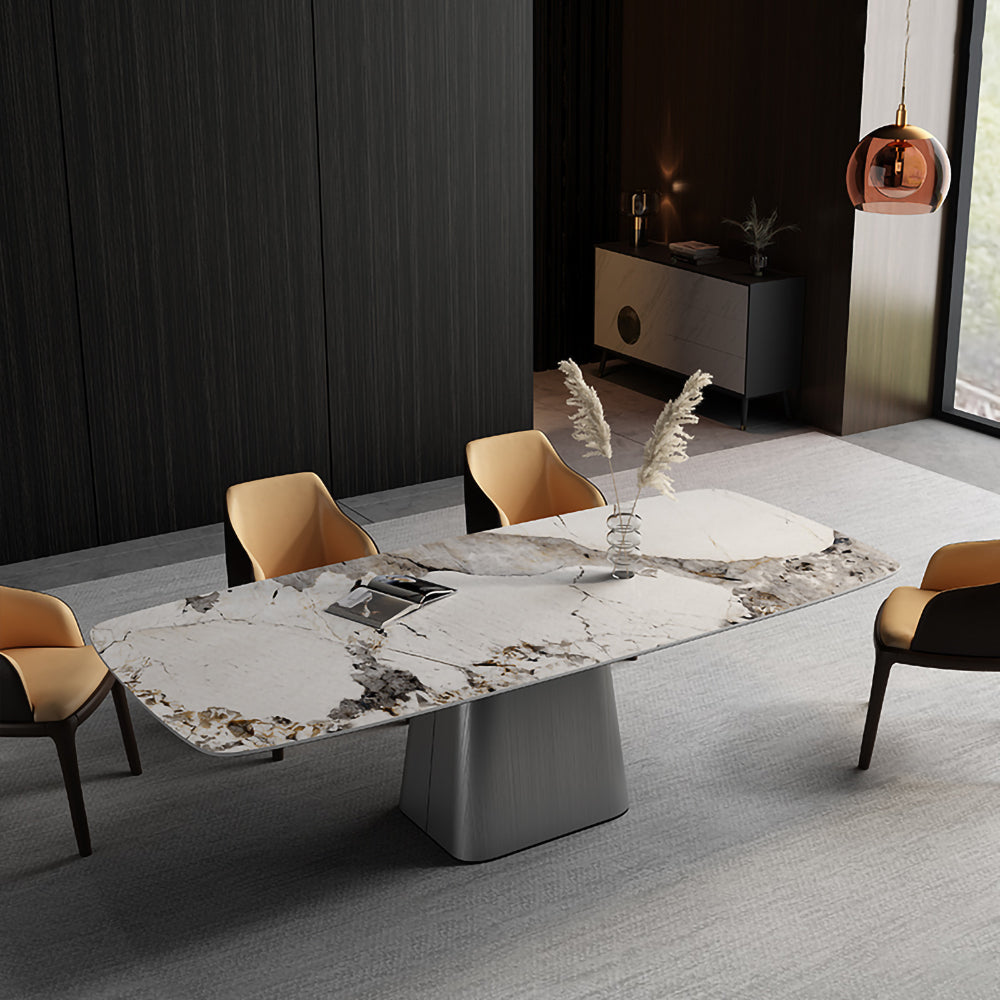 LIVARA DT1014 Minimalist Style 140-160-180cm Sintered Stone Dining Table