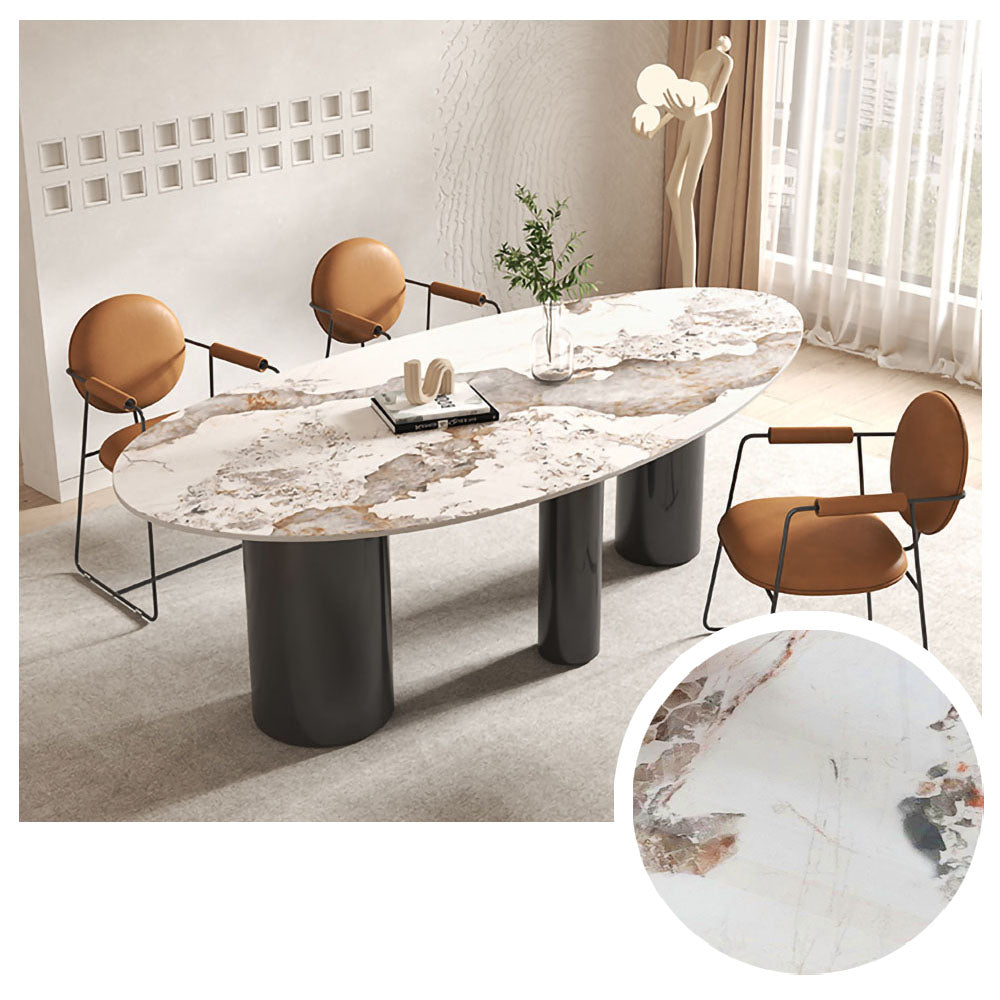 LUXORA DT1021 Minimalist Style 160-180cm Sintered Stone Dining Table