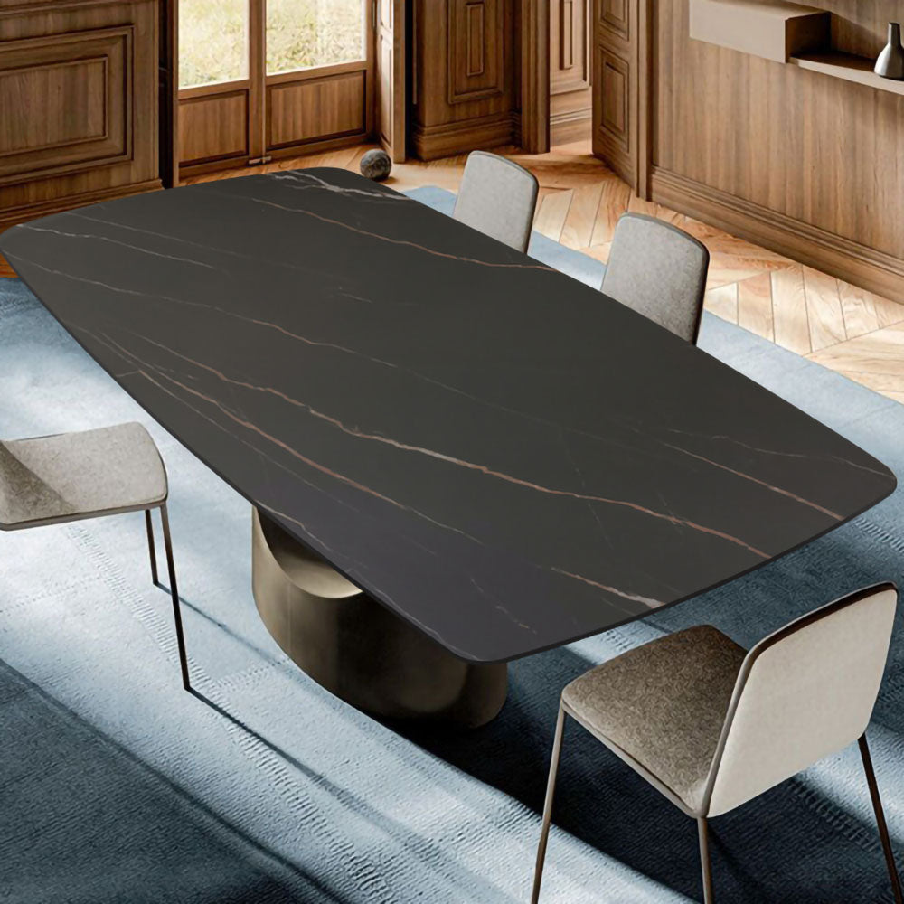 LUXORA DT1027 Minimalist Style 130-140-160-180cm Sintered Stone Dining Table