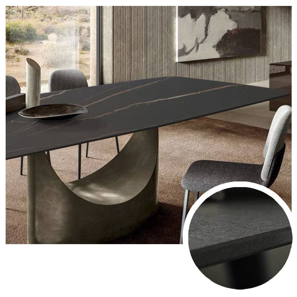 LUXORA DT1027 Minimalist Style 130-140-160-180cm Sintered Stone Dining Table