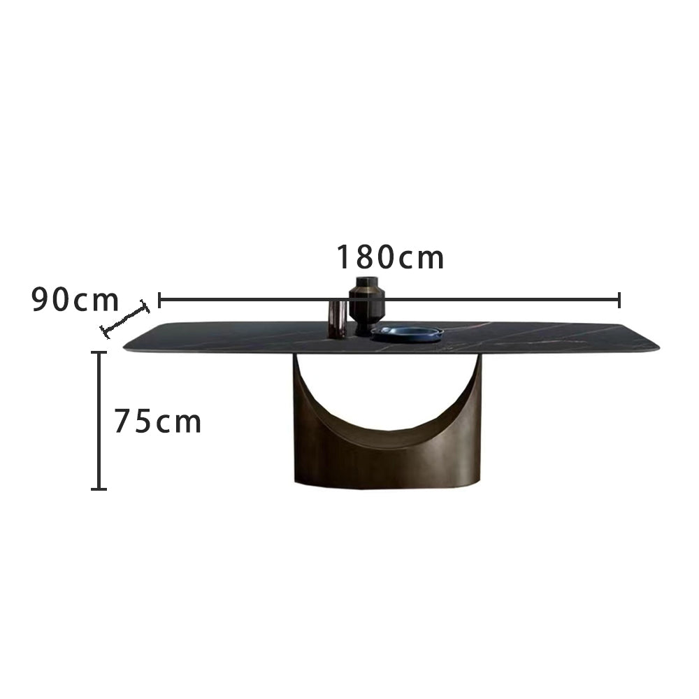 LUXORA DT1027 Minimalist Style 130-140-160-180cm Sintered Stone Dining Table