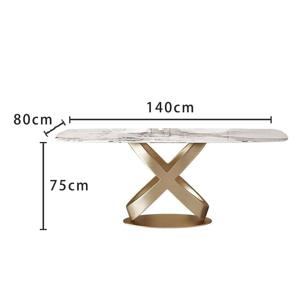 LUXORA DT1028 Light Luxury Style 140-160-180cm Sintered Stone Dining Table