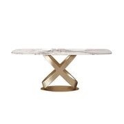 LUXORA DT1028 Light Luxury Style 140-160-180cm Sintered Stone Dining Table