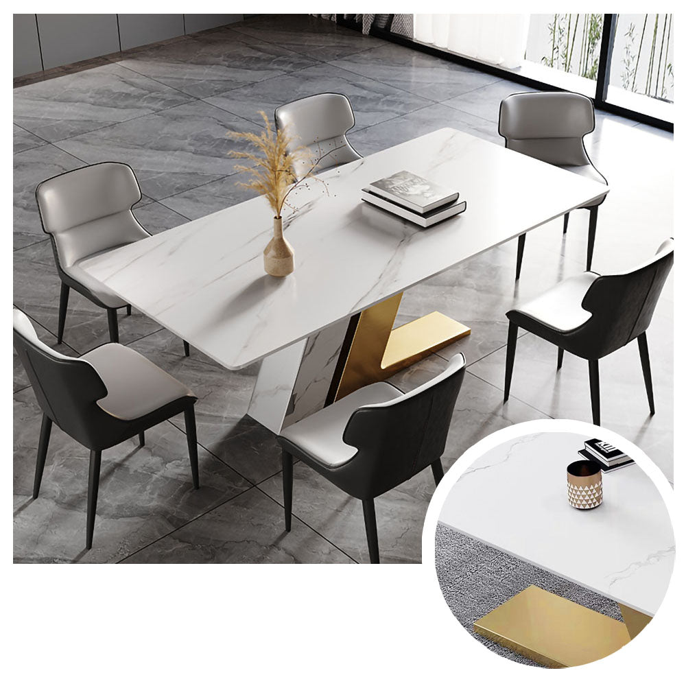 LUXORA DT1029 Light Luxury Style 140-160-180cm Sintered Stone Dining Table
